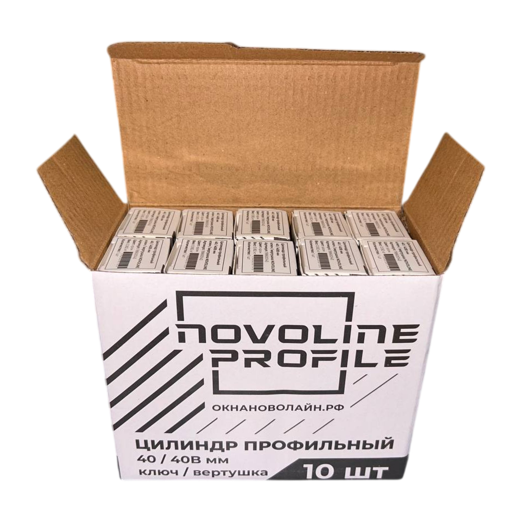 Цилиндр профильный 40/40В мм ключ/вертушка NOVOLINE