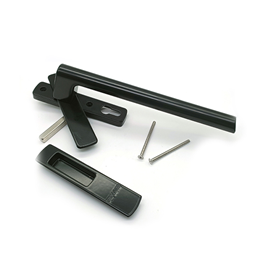 Ручка KIN LONG, с ракушкой, RAL9005 черный